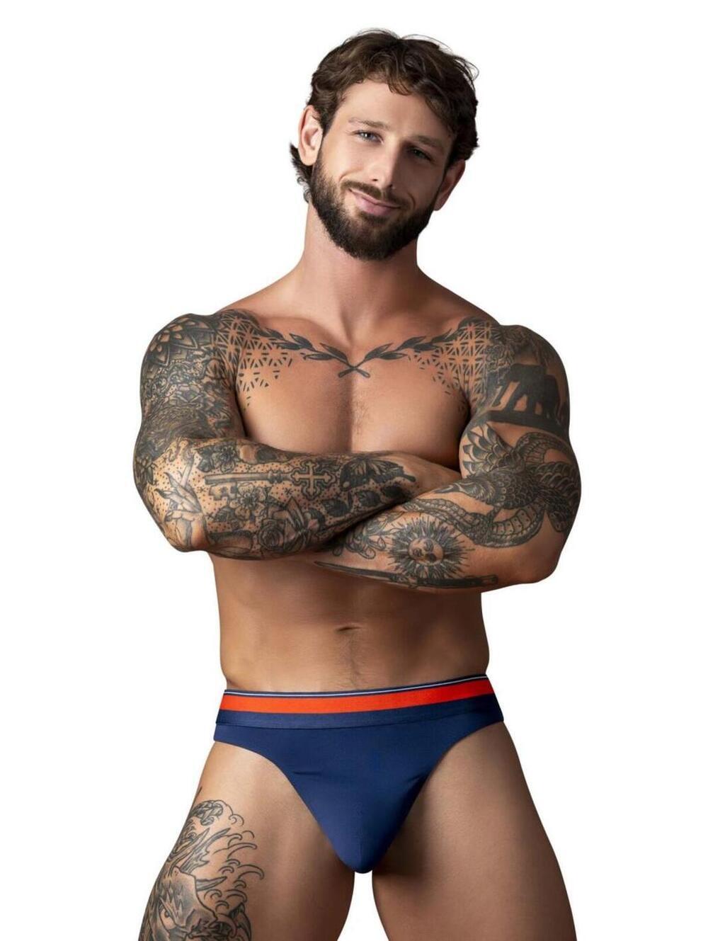 Male Power 412-299 Soo Cumfy Thongs Navy